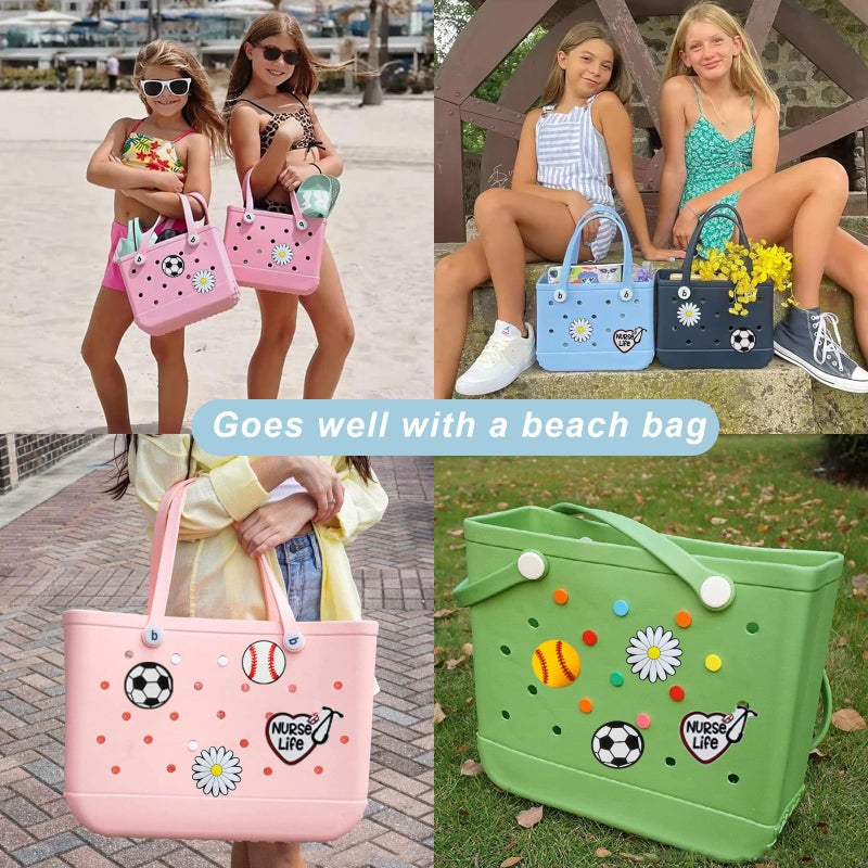 Lckaey Rubber Beach Bag Accessories-PVC Rubber decoration-for EVA Purse Bogg Inserts Y064figure 28 - Image 4